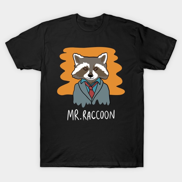 Mr. Raccoon in a Suit - Funny Trash Panda T-Shirt by isstgeschichte